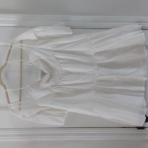 American Eagle Off white open shoulder flowy sun dress